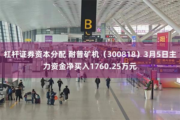 杠杆证券资本分配 耐普矿机（300818）3月5日主力资金净买入1760.25万元
