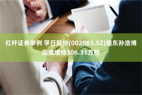 杠杆证券举例 孚日股份(002083.SZ)股东孙浩博完成增持306.31万股