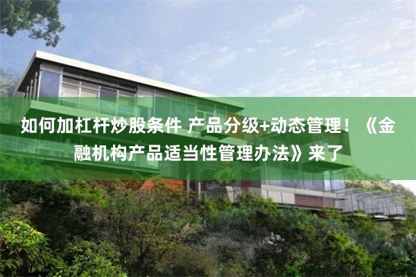 如何加杠杆炒股条件 产品分级+动态管理！《金融机构产品适当性管理办法》来了