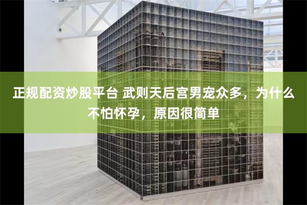 正规配资炒股平台 武则天后宫男宠众多，为什么不怕怀孕，原因很简单